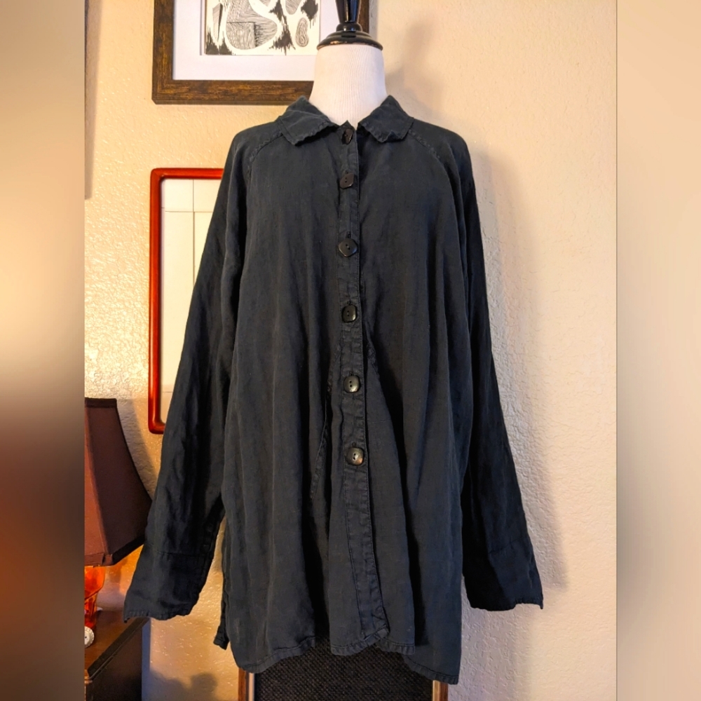 Vintage FLAX by Jeanne Engelhart Linen Smock